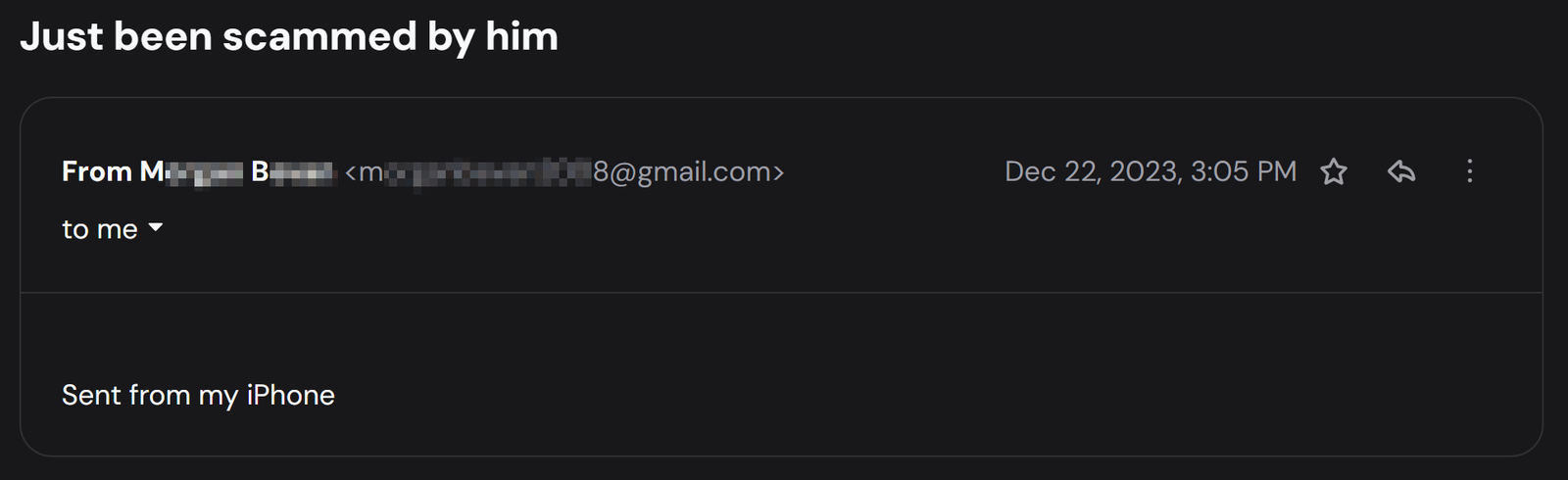 Email screenshot